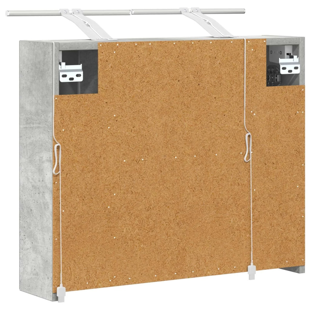 Mobiletto per specchio da bagno Grigio cemento 889082
