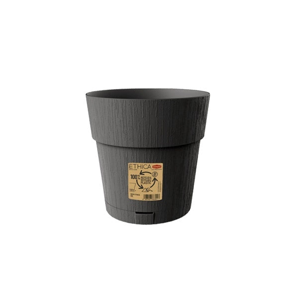 Vaso da Esterno Interno Ethica Colore Grafite 20 x 19 cm Stefanplast