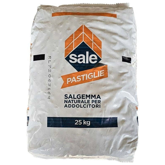 Sale in Pastiglie per Addolcitore dell'Acqua Rigenerazione Resina Sacchetto 25 Kg