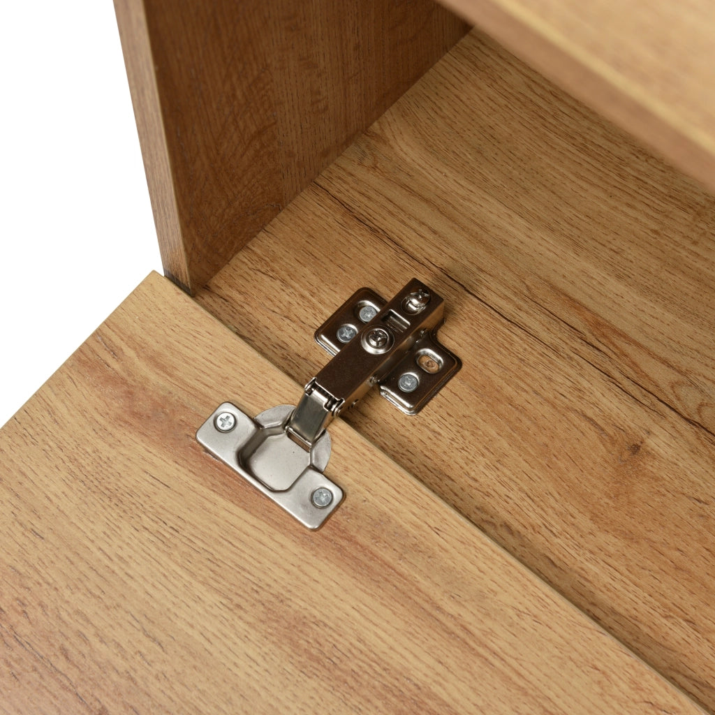Supporto TV moderno - Zephmum - Design nero e legno, robusto, ampio spazio