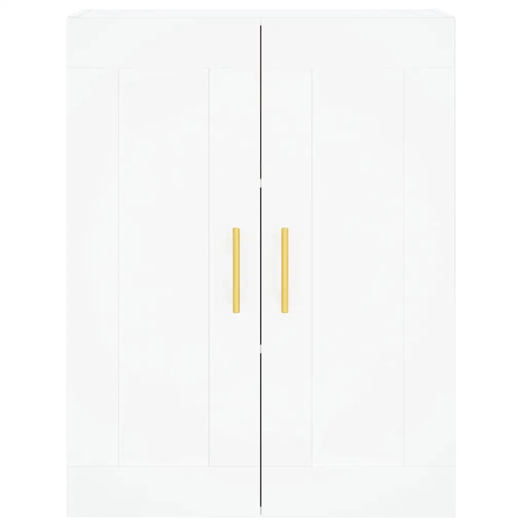 Credenza-Buffet-Armadio da cucina Bianca 69,5x34x180 cm in Legno Multistrato 437729
