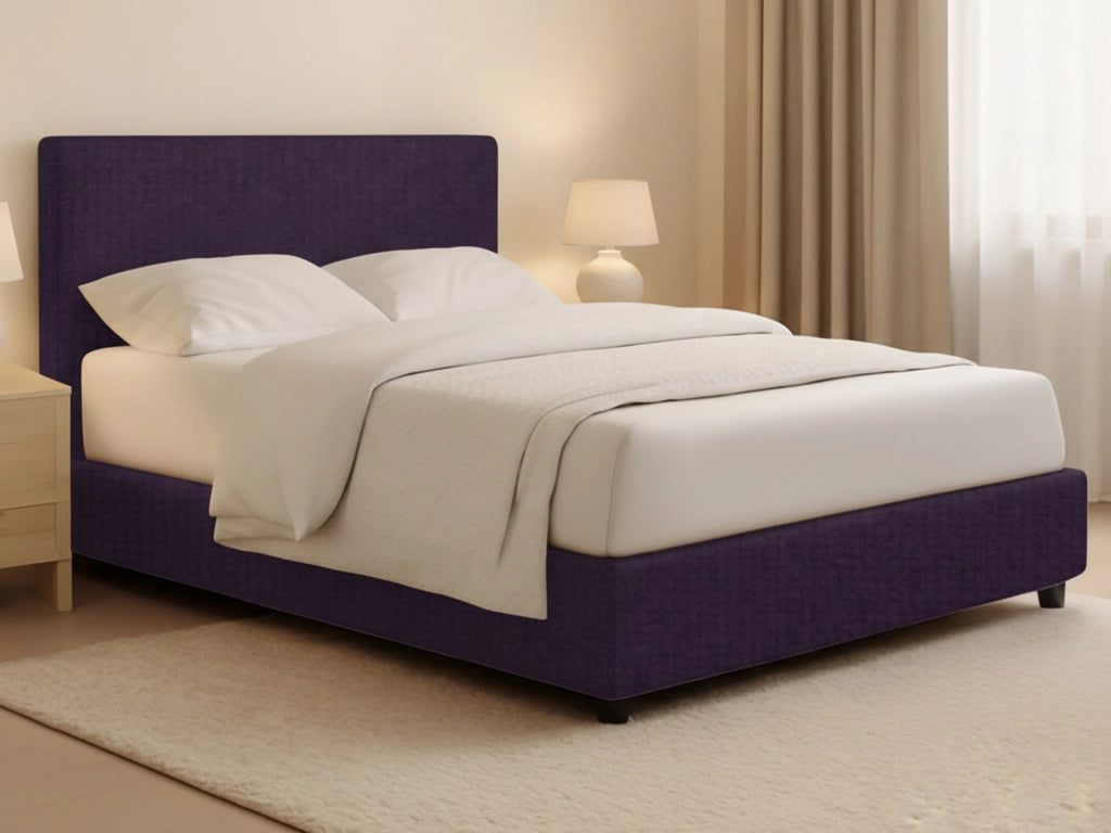 Lichfield, Letto Matrimoniale Sfoderabile Made in Italy, Viola