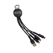 Trade Shop - Cavo Portachiavi 3 In 1 Usb Lightning Type-c Micro Usb Caricatore 0,2 Mt Q-c18 -