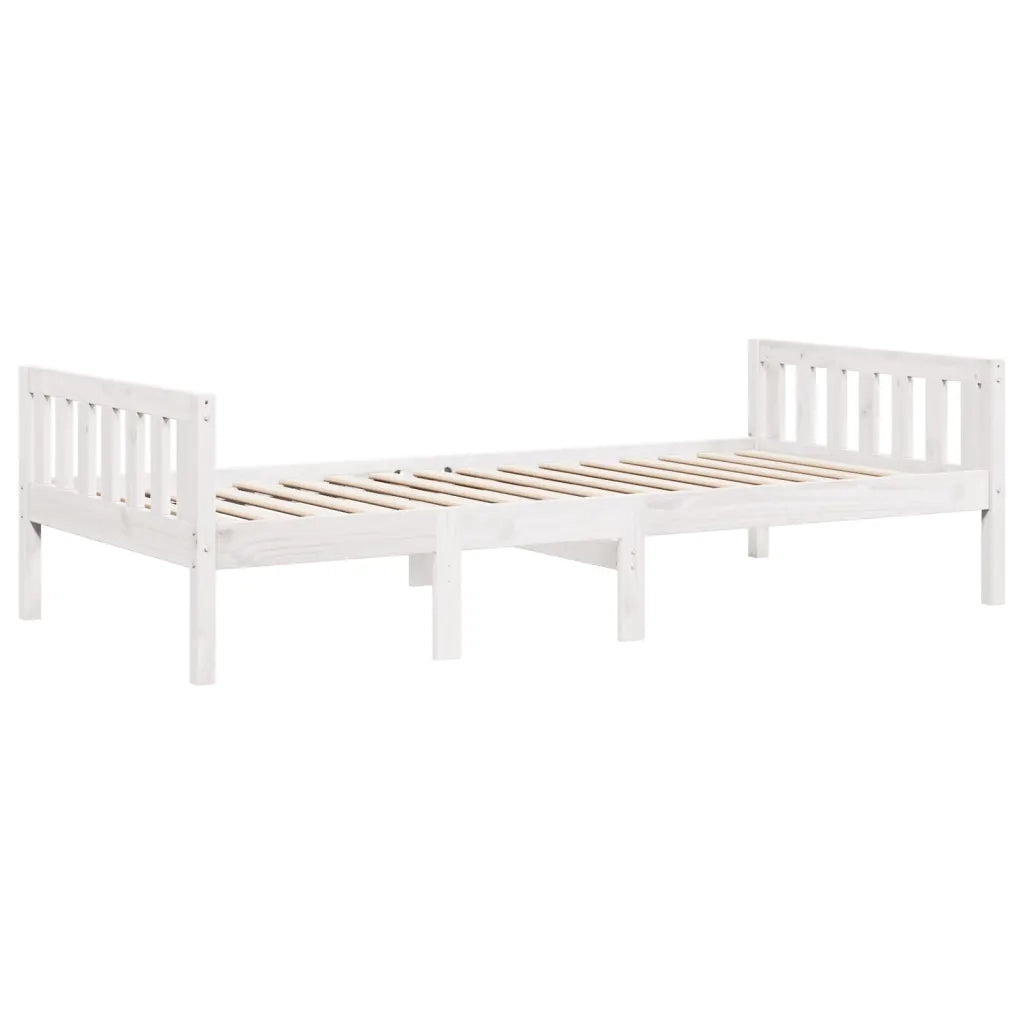 Letto per Bambini senza Materasso Bianco 90x190cm Massello Pino 855031