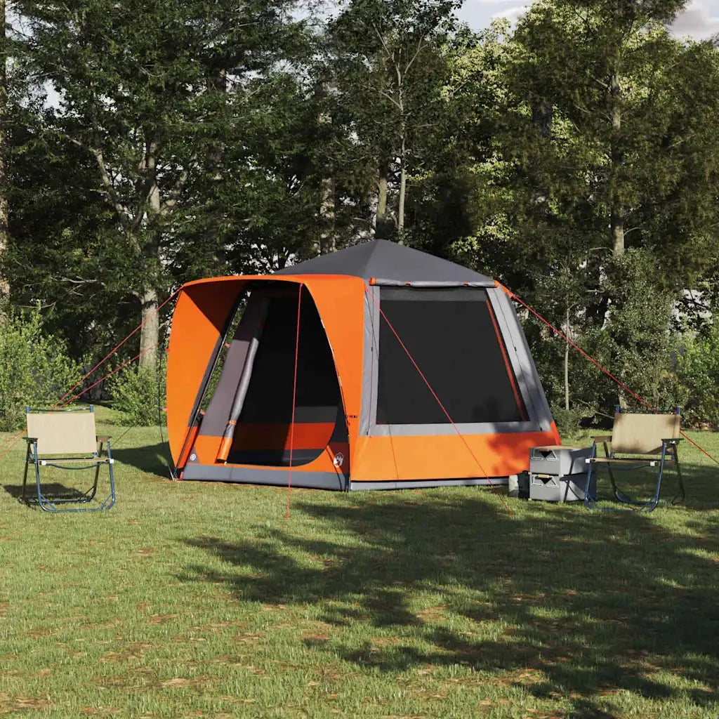 Tenda da campeggio Grigio e arancione 420 x 420 x 227 cm 42001028