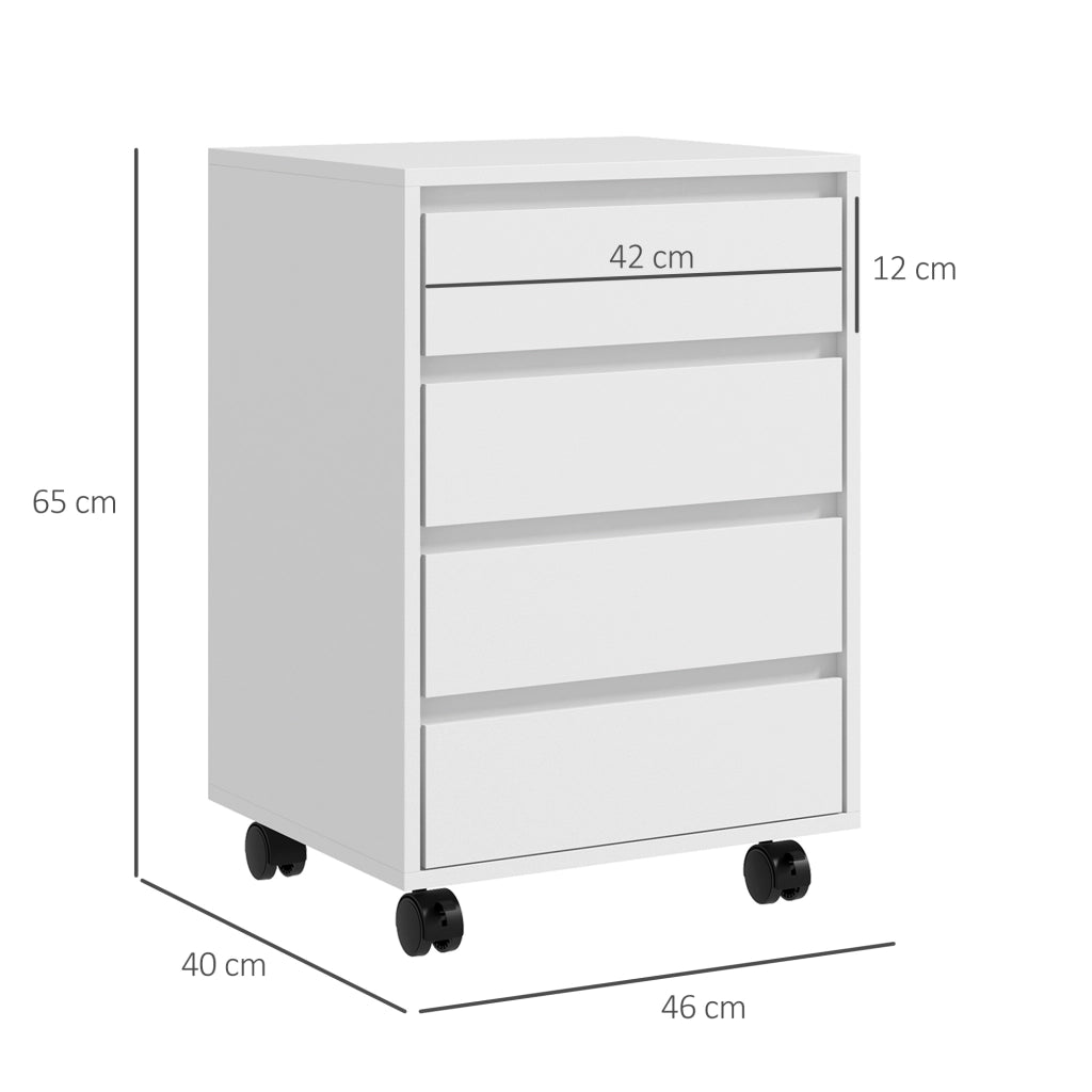 Scrivania con cassetti ¨C Minimal ¨C bianco 80x50x75 cm