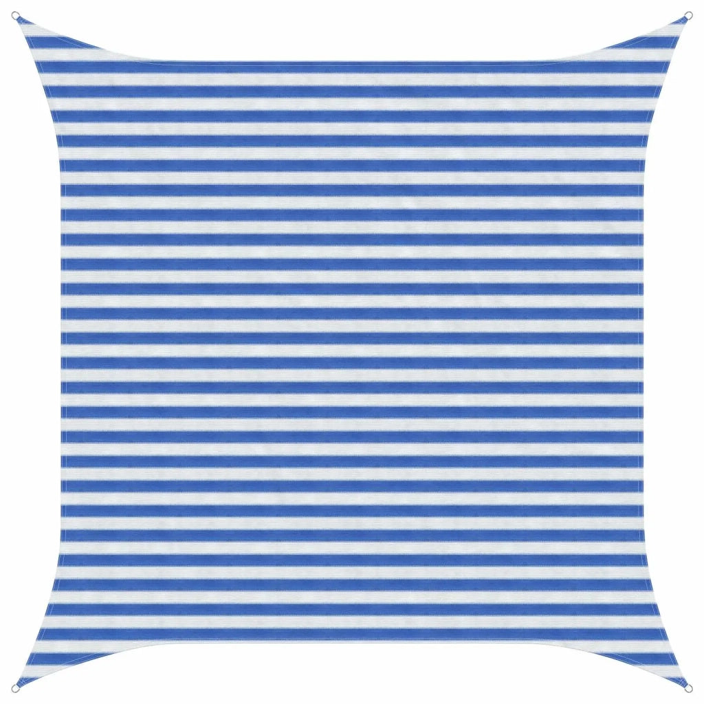 Telo Ombra Blu e Bianco 3 x 3 m HDPE 42032868