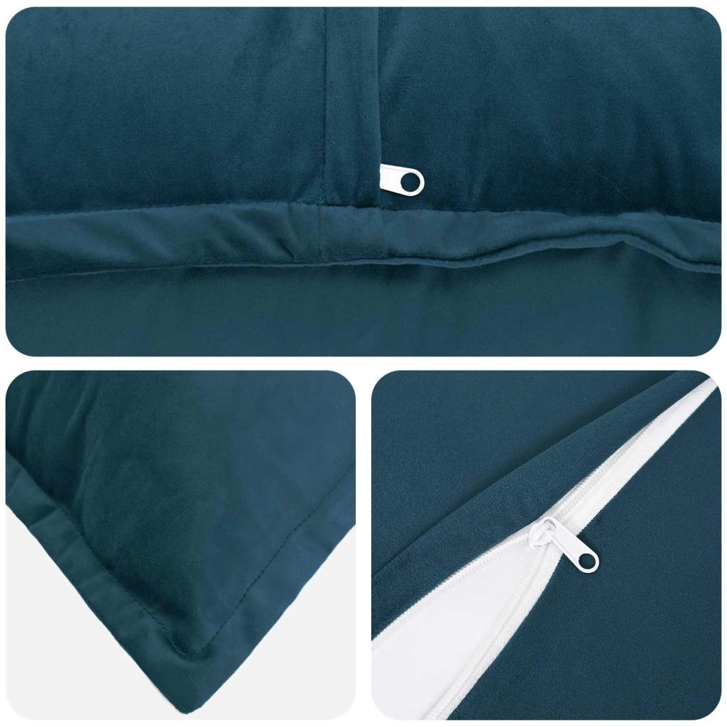 Cuscino con cuscino HOUTEN 2 pz Blu Velluto 932779