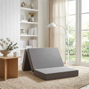 Divano Letto Pieghevole 100 x 67 x 45 cm Grigio Chiaro 900196
