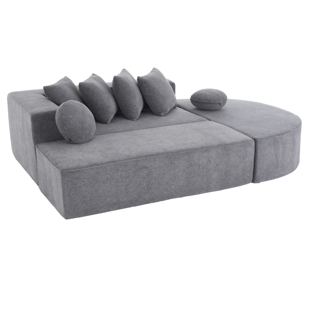 Sofa modulare senza ossa - Zephmum- Completamente compresso, segmentato, tessuto chenille