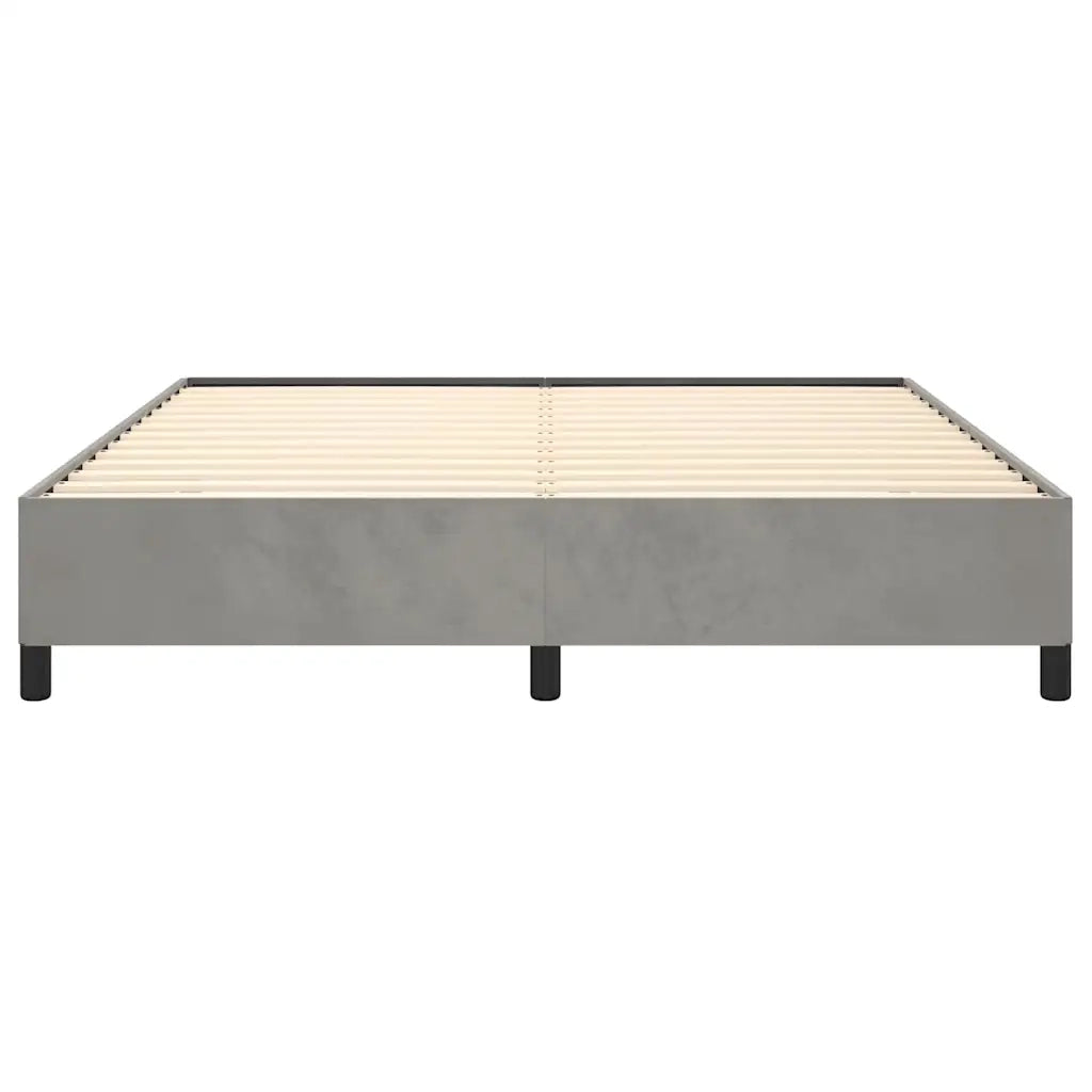Struttura letto senza Materasso Grigio Chiaro 193x203 cm matrimoniale Velluto 347360