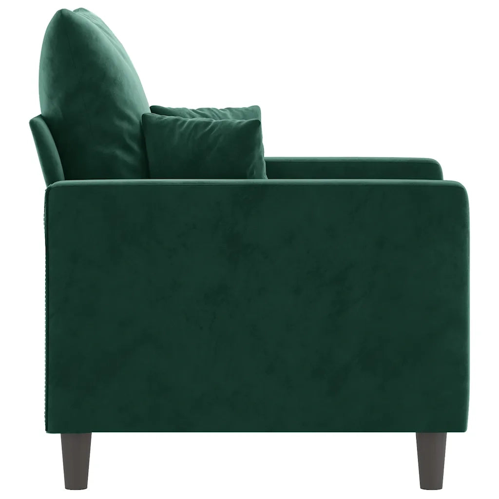 Poltrona Verde Scuro 60 cm Velluto 359285