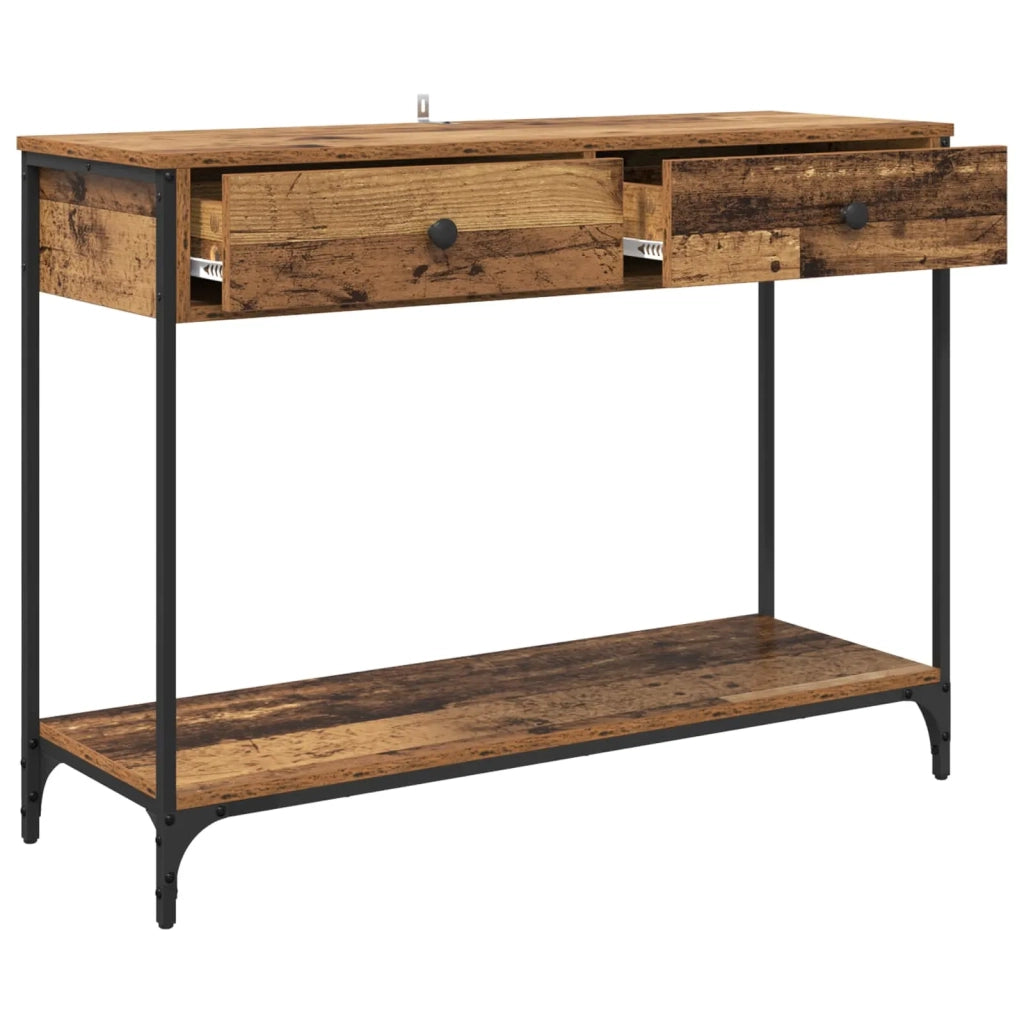 Tavolo Consolle | Tavolo d'Ingresso con cassetto Legno vecchio 100 x 34,5 x 75 cm