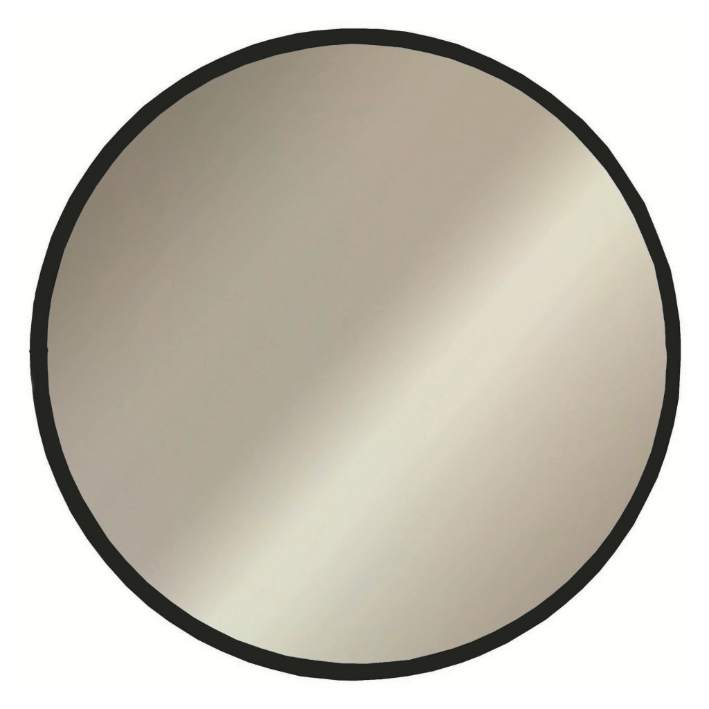 Drizzona, Specchio Forma Rotondo, 60x60h cm Nero