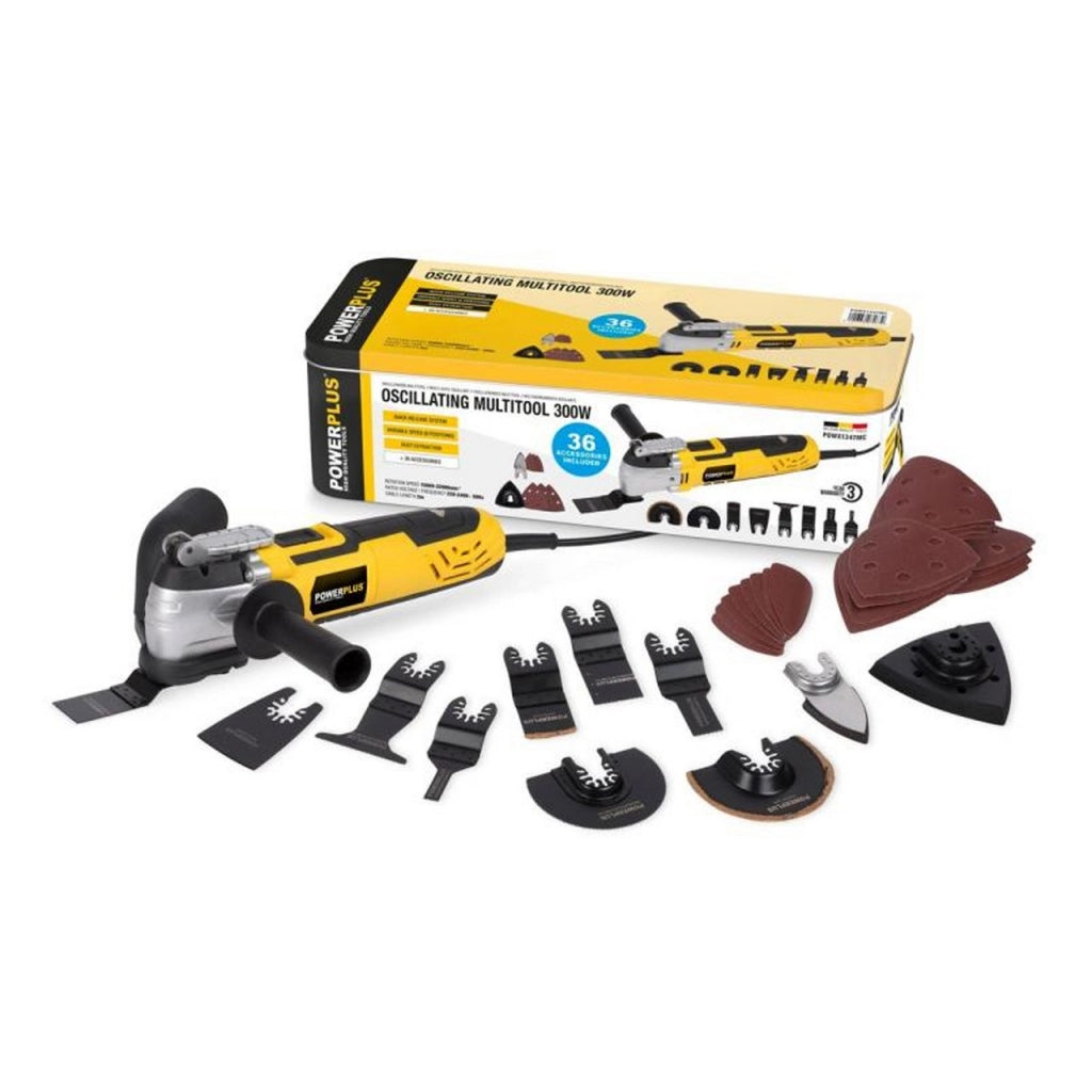 Utensile Multifunzione Oscillante 300W con Accessori - POWX1347MC
