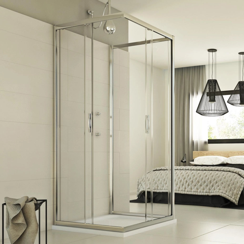 Box Doccia 3 lati 80x72x80 CM H198 trasparente mod. Evolution Trio
