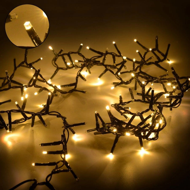 Set di 2 Luce filo 150 led bianco caldo controller cm 300 al. fissa uso esterno