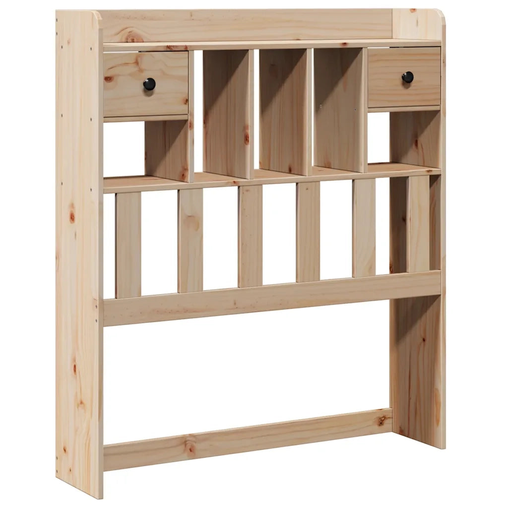 Testiera con Contenitore-Testiera con Ripiani 90 cm Legno Massello di Pino