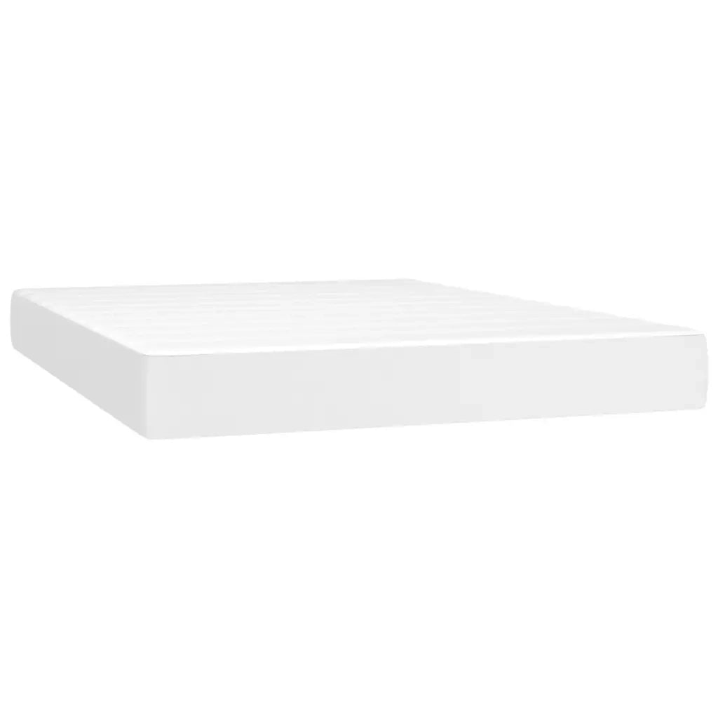 Giroletto a Molle con Materasso Bianco 140x190 cm in Similpelle 3132496