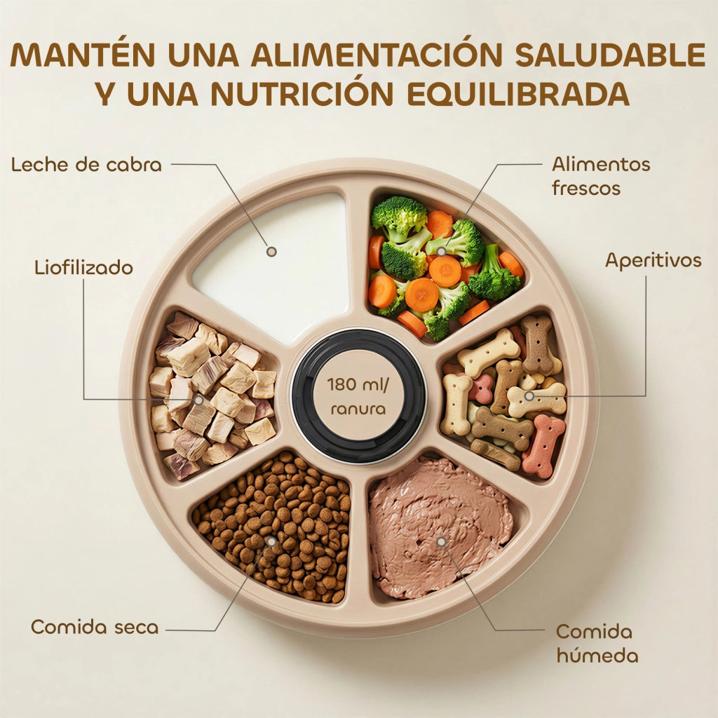 Distributore Automatico Cibo per Cani e Gatti ¨C Xylo ¨C 6 Scomparti Timer Programmabile con Display LED