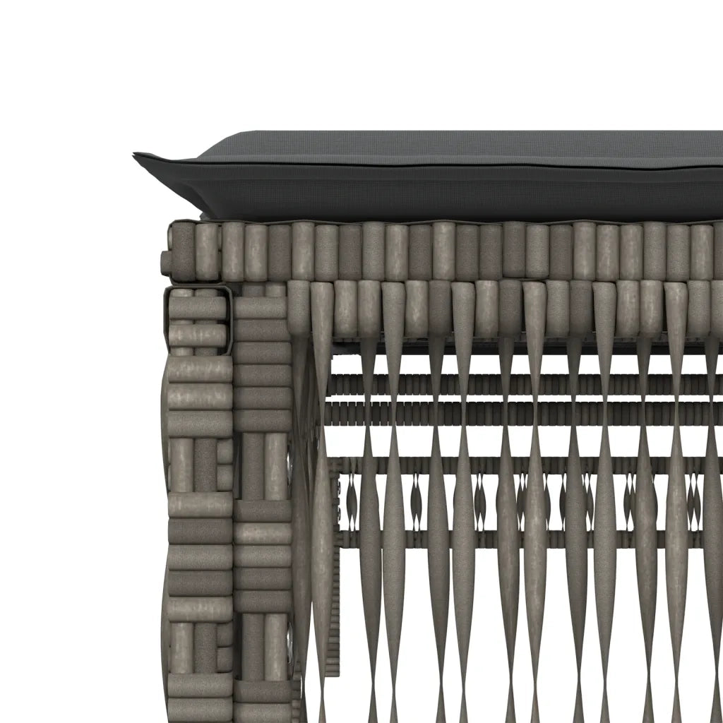 Lettini Prendisole 2 pz con Cuscini Grigio in Polyrattan 3261598
