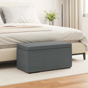 Pouf Grigio scuro Tessuto e Legno Ingegnerizzato 876774