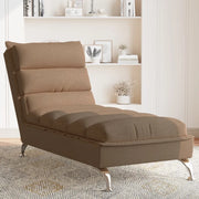 Sdraio con Cuscini Marrone in Tessuto 379471