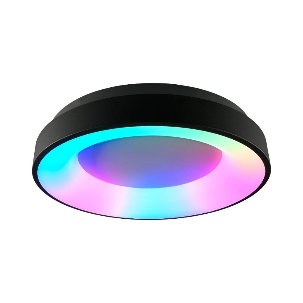 Plafoniera LED Videx Edge nera 45cm 72W RGB CCT