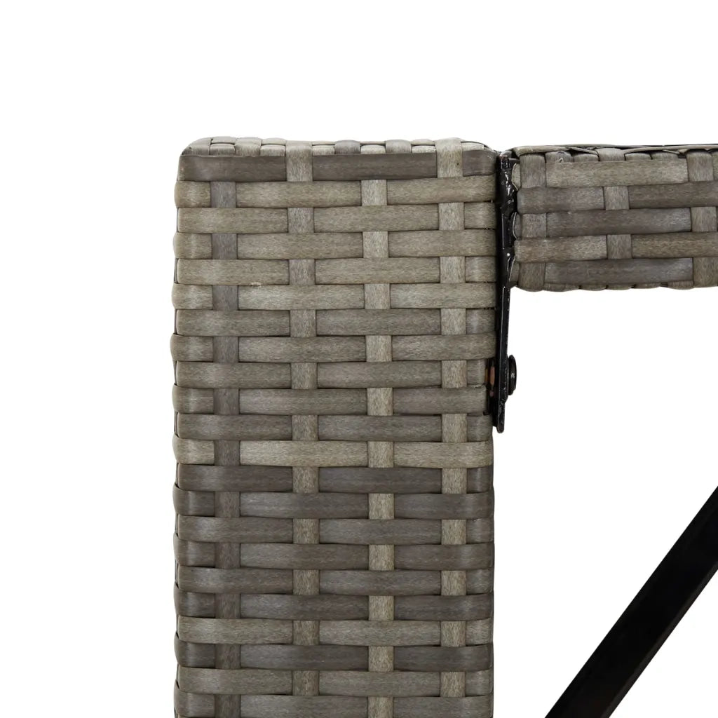 Set Bar da Giardino 5 pz con Cuscini in Polyrattan Grigio 3200671