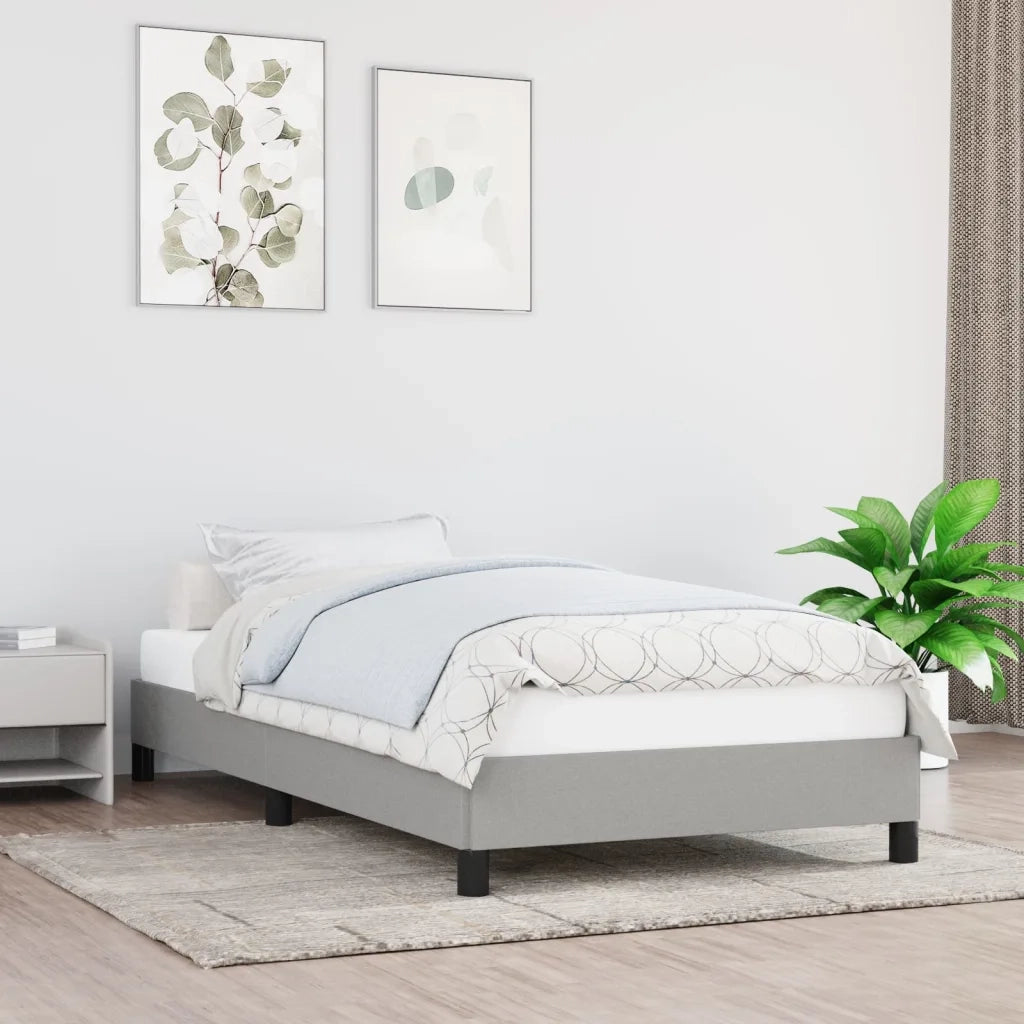 Giroletto senza Materasso Grigio Chiaro 90x200 cm Tessuto 346688