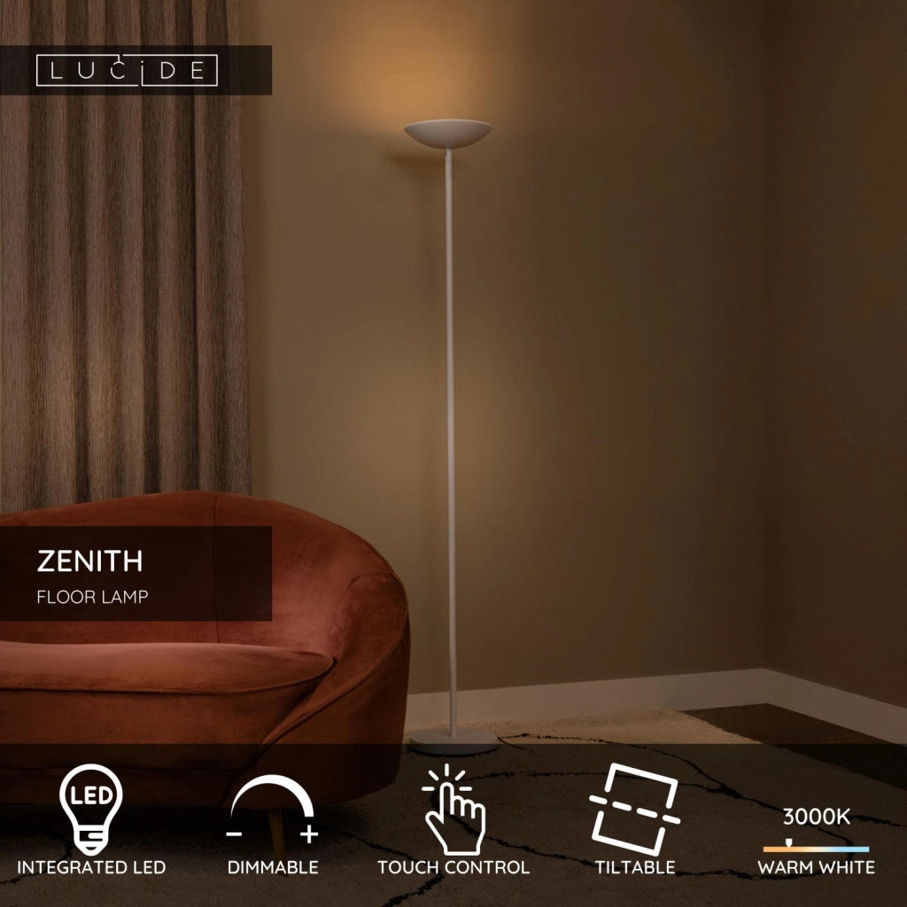 Lampada da terra LED 20W ZENITH Lucide bianca