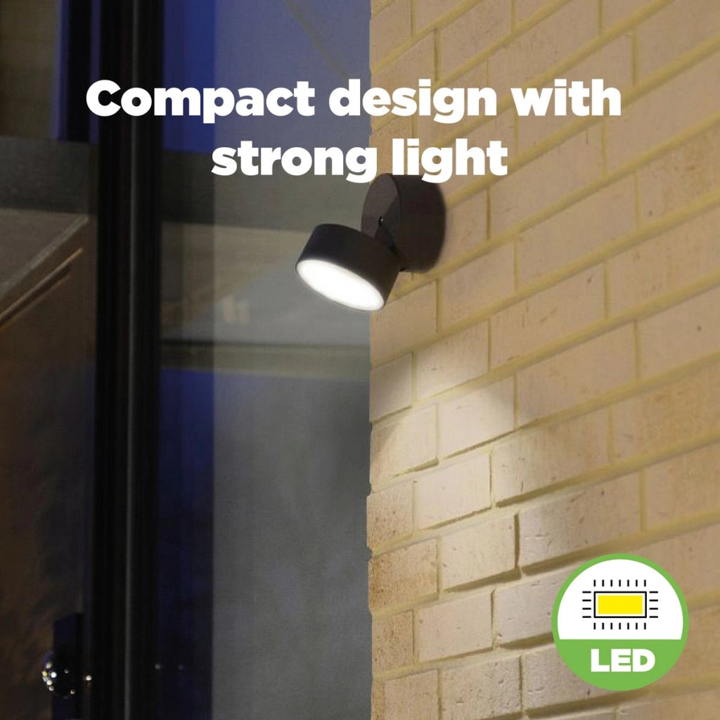 Plafoniera esterna LED Lutec Trumpet antracite IP54