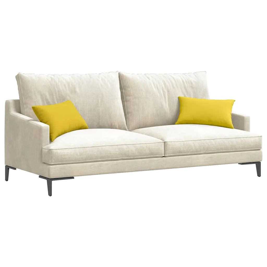 Cuscini da Divano 2 pcs Giallo Chiaro 50 x 30 cm Tessuto 42013619