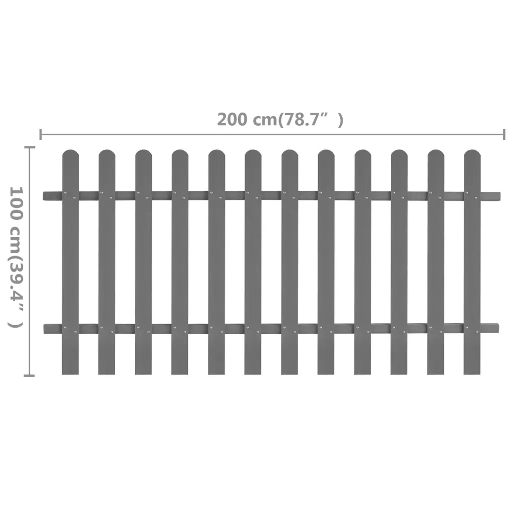 Staccionata in WPC 200x100 cm CFW6402188