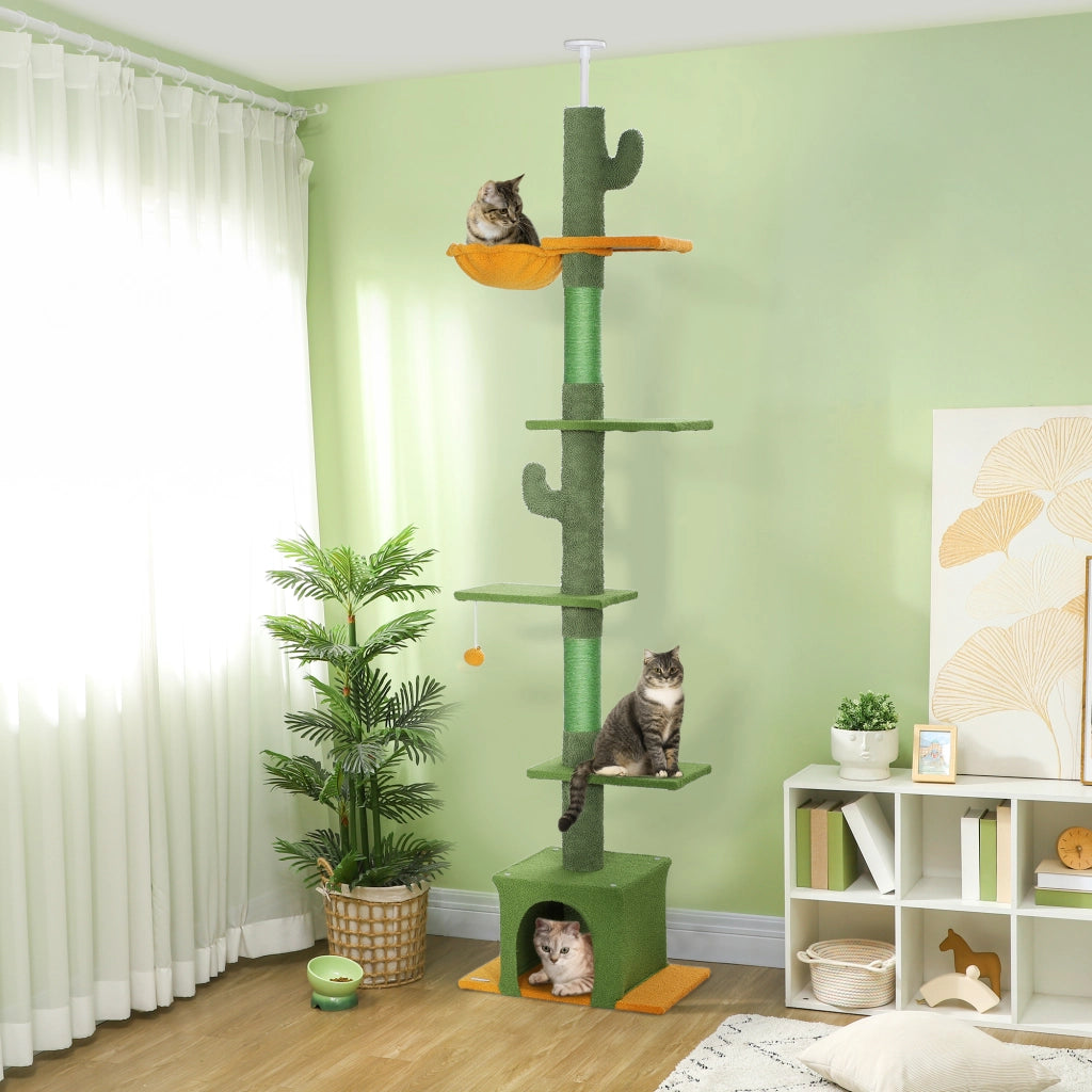 Albero tiragraffi per gatti ¨C Minimal ¨C Verde 230-275 cm