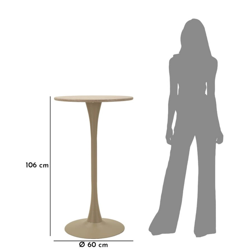 Tavolo Bar VKH889, Beige, MDF, 60x60x106 cm