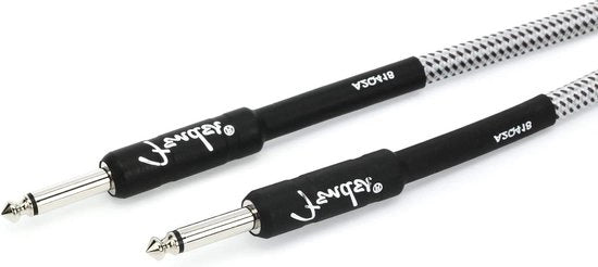 Cavo per chitarra - 5.5m - Jack Plug rettilineo - Bianco tweed - Professionale