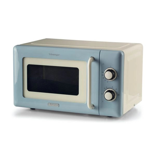 Ariete linea vintage 3960 forno a microonde vintage, 800w, capacità 20l, 3 funzioni, 6 livelli di cottura, timer, celeste - 8003705124011