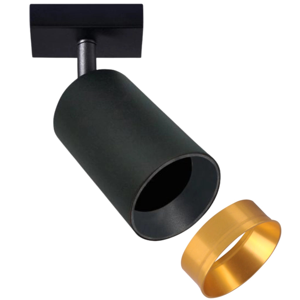 Lampada parete/soffitto 1xGU10 nero oro MARIBEL Polux