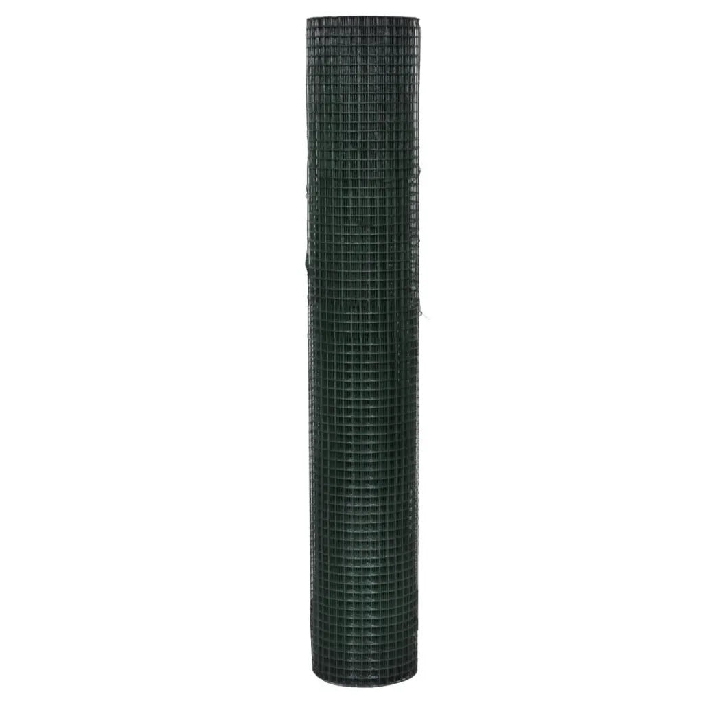 Recinto Pollaio in Rete Zincato Rivestimento PVC 10x1 m Verde
