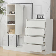 Comò - Xylo - 4 cassetti bianco 140x40x135cm