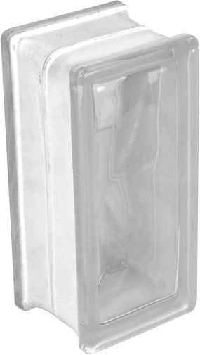 VETROMATTONE ONDULATO VERTICALE TRASPARENTE 19x9x8 cm - 10 pezzi