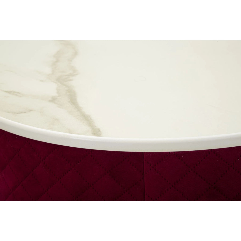 Comodino VKH756, Rosso, Legno, 52x52x70 cm