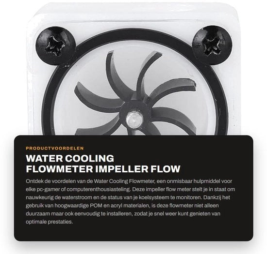 Debitometro per raffreddamento acqua - G1/4 filo - Materiale POM/Acrilico - Installazione facile - Utilizzo duraturo - Gomma d'assorbimento siliconica - Contatore d'acqua