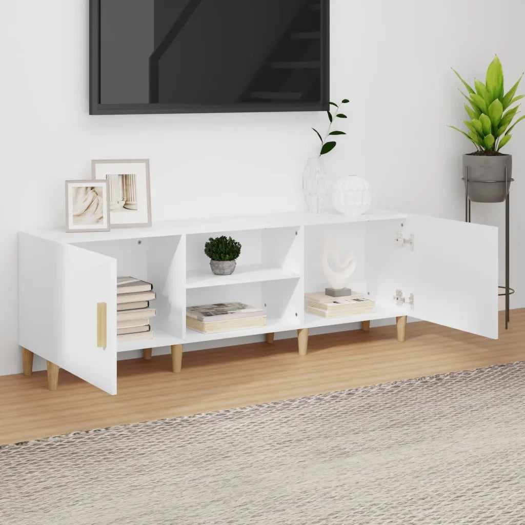 Mobile Porta TV-Mobile per TV-Credenza TV Bianco 150x30x50 cm in Legno Multistrato 767053
