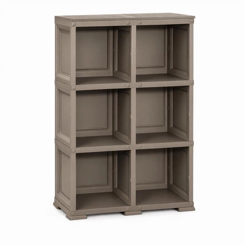 SCAFFALE 3 MODULI WENGÉ 79X42,5X125 CM – LIBRERIA VERTICALE SALVASPAZIO PER ZONA LIVING E STUDIO
