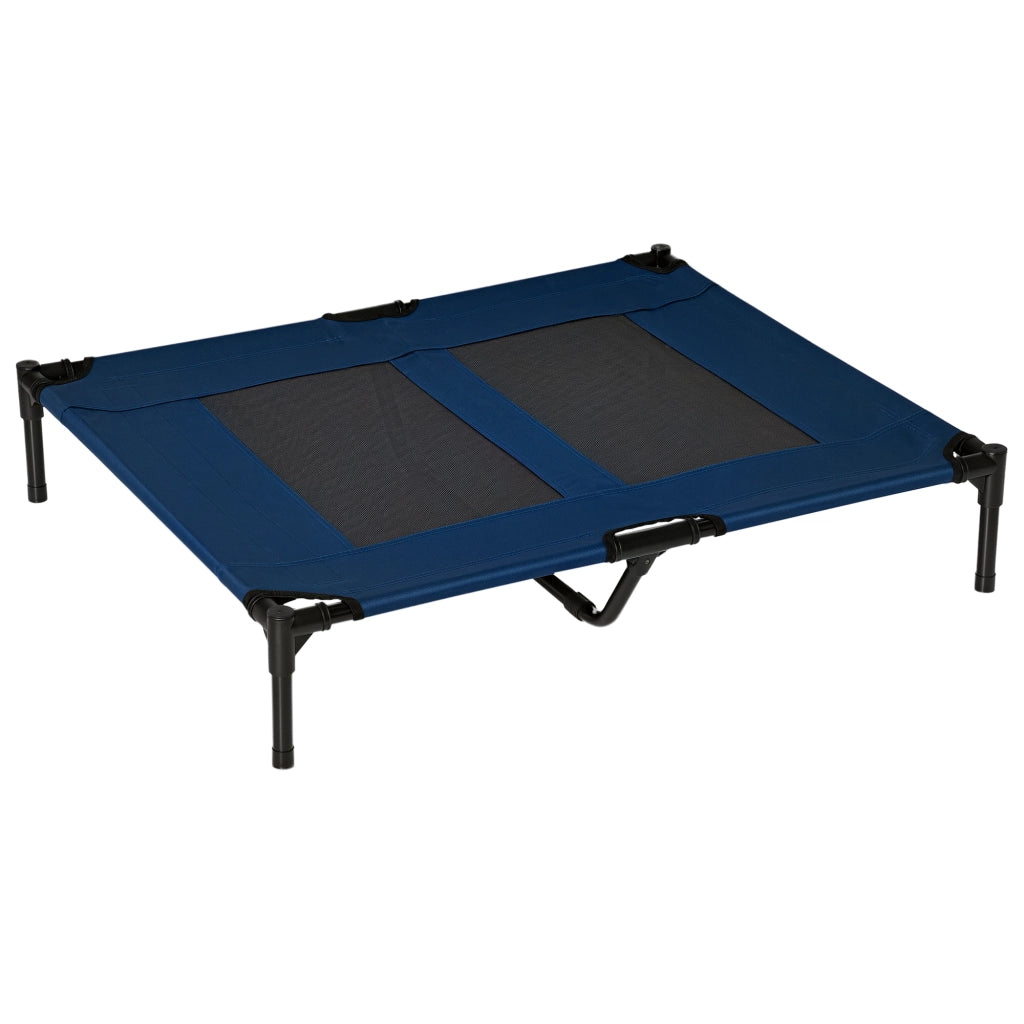 Letto Rialzato per Cane Gatto ¨C Xylo ¨C 92x76x18 cm Blu Navy