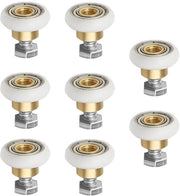Rulli di scorrimento per porte 20 mm - 8 pezzi - Nylon/Acciaio inossidabile - Rulli a scorrimento - Rulli di ricambio - Resistenti alla corrosione