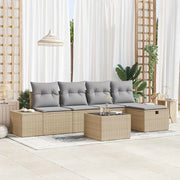 Set di divani con cuscino 5 pcs polyrattan