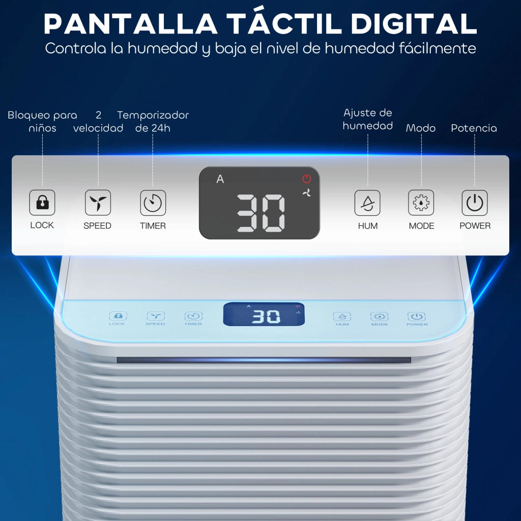 Deumidificatore ¨C Minimal ¨C Bianco 10L/d 24H 3 Modi Silenzioso LED